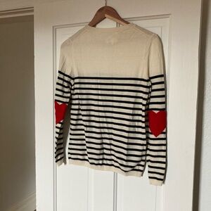 kate spade Broome Street heart patch striped sweater in medium